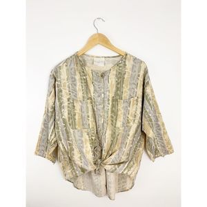 Vintage Alfred Paquette Striped Button Up Shirt